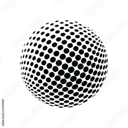 Checkered globe in black and white. 3D chess sphere. Vector illustration © blessed.grapix