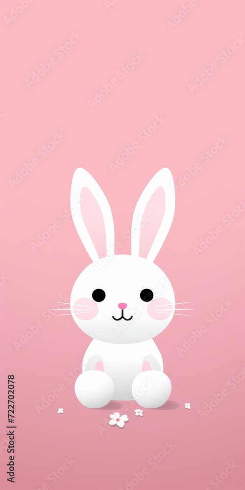 Obraz premium Easter bunny cartoon art minimalistic
