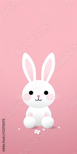 Easter bunny cartoon art minimalistic