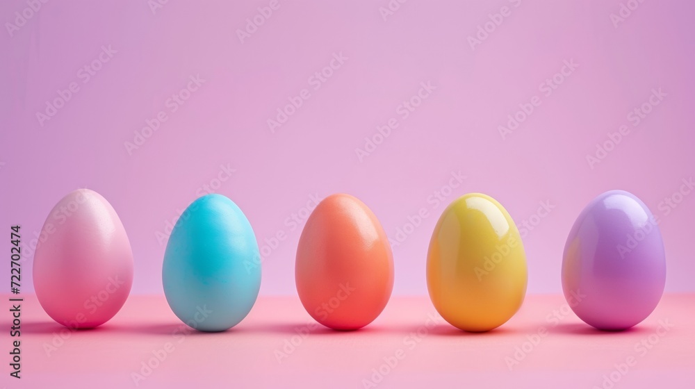 easter eggs, colorful, minimalistic, on a clean background --ar 16:9 --v 6 Job ID: 1ff44936-31e5-4f1b-9834-86cfe021b1c5