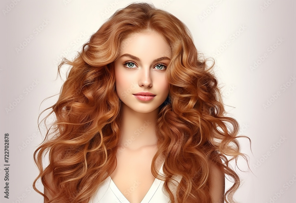 Beauty girl with long and shiny wavy Hair ,coloring and toning, shatush and balayash . Beautiful woman model with curly hairstyle Beauty girl with long and shiny wavy Hair ,coloring and toning, shatush and balayash . Beautiful woman model with curly hairstyle