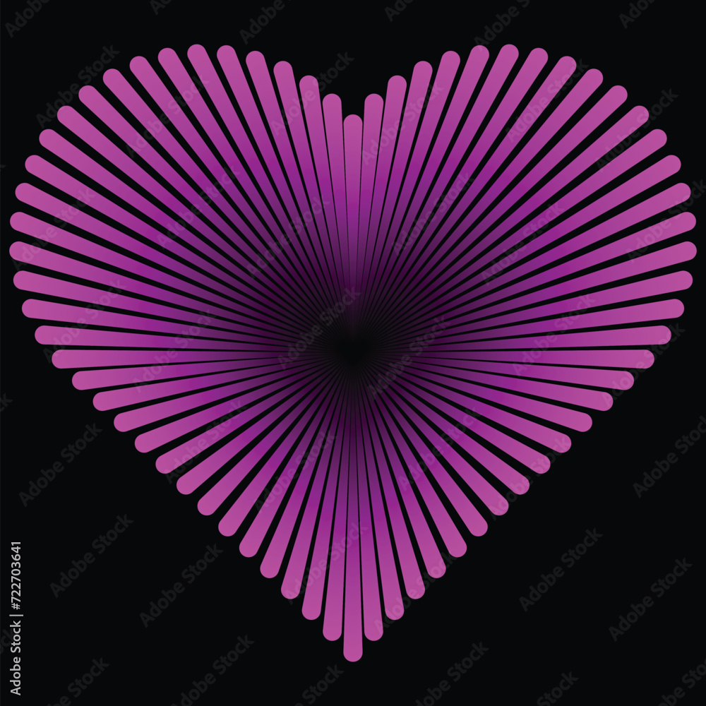 Gradient line art of basic shapes, Hart Gradient line art of basic shapes, Hart