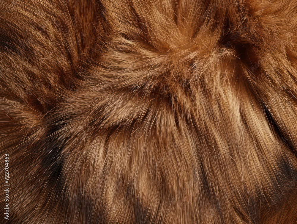 Fototapeta premium Texture, background. Fur of a red fox. Close-up