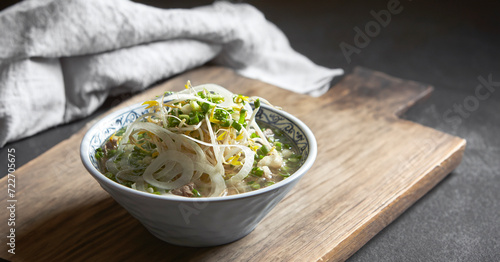 Pho noodle, Vietnamese rice noodle photo