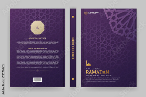 Arabic Islamic Style Book Cover Design with Arabic Pattern and Ornaments
