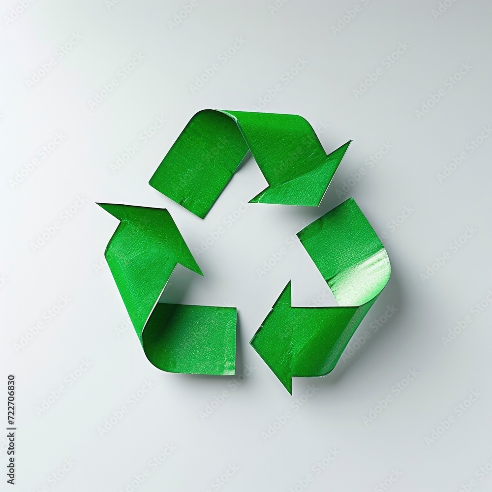 Obraz premium Recycling Symbol on a Clean and Simple Background