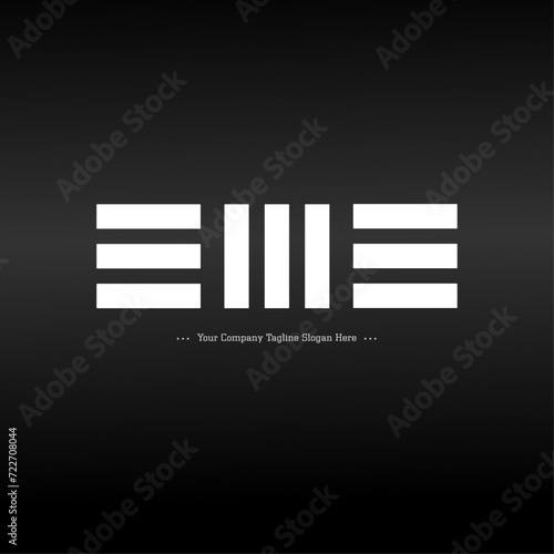 EWE Creative Company Logo Design Vector Template.
Modern Organization or Real Estate Business Logo Design. Flat Letter Logo Illustration