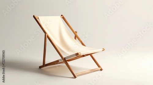 folding beach chair mockup photo