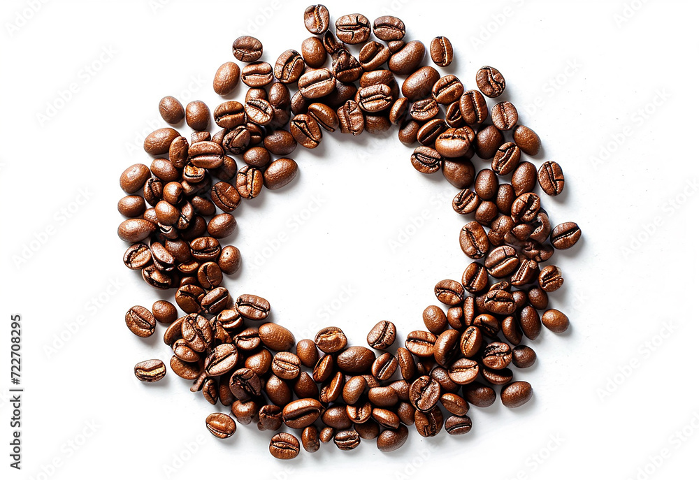 Coffee Beans isolated on white background area Coffee Beans isolated on white background area