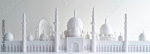 Paper art Muslim mosque