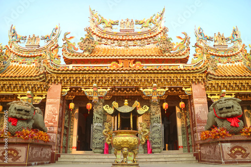 Wallpaper Mural Incredible Facade of Sian Lo Tai Tian Kong Chinese Buddhist Temple in Thailand Torontodigital.ca