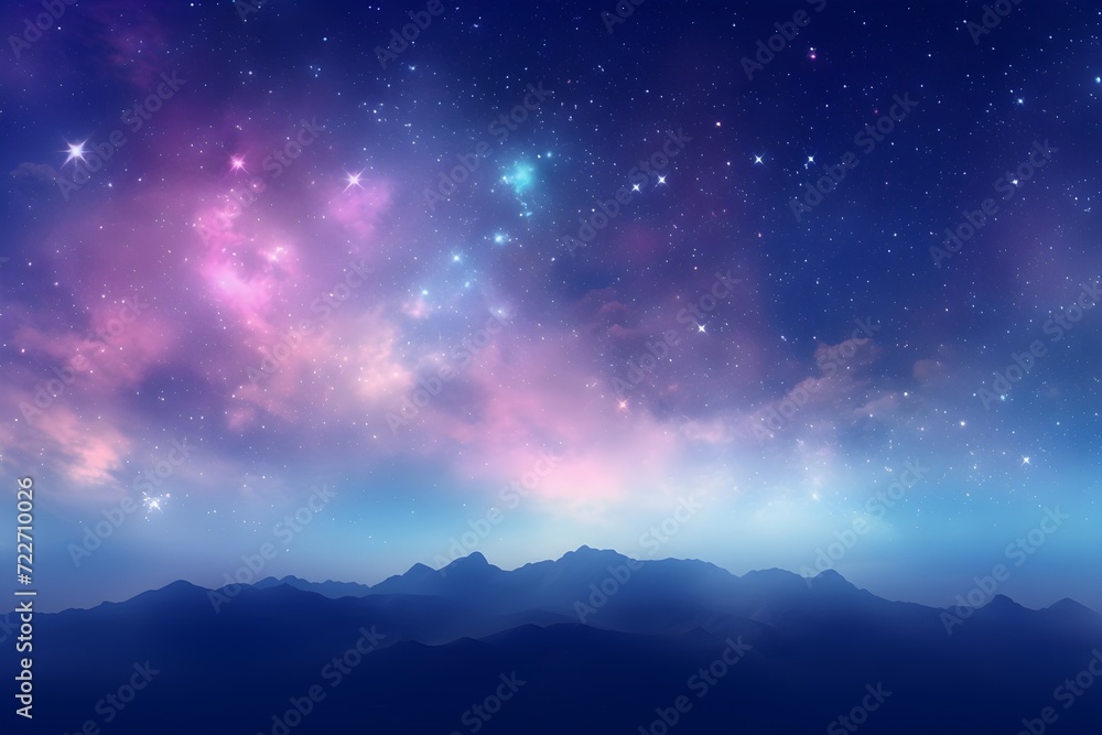 Landscape with stars in the sky Landscape with stars in the sky
