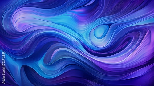 Psychic waves in bold metallic color tones create a surreal abstract background, deep sea and space blues color, evoking a sense of cosmic power, Illustration, digital art