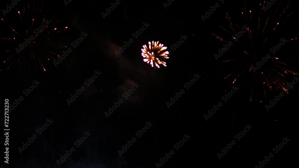 Pattaya's Celebration of Light. Explosive Fireworks on the Night Sea. Pattaya's Celebration of Light. Explosive Fireworks on the Night Sea.