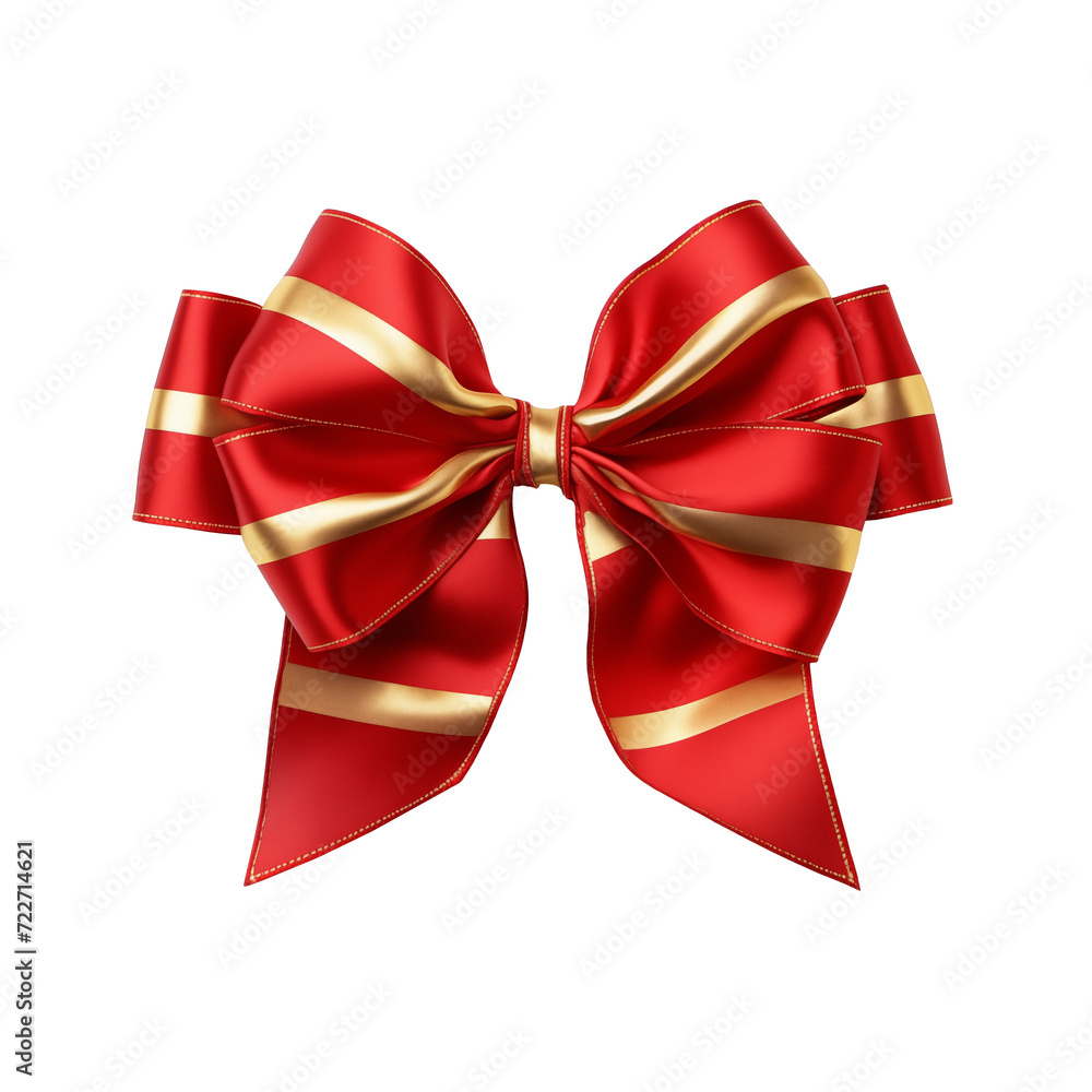 Fototapeta premium Festive Bow and Ribbon with transparent background. PNG image transparent background