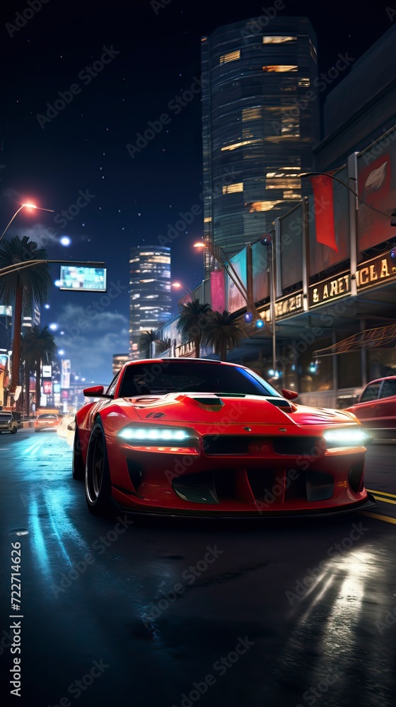Street racing videogame gameplay with information Street racing videogame gameplay with information