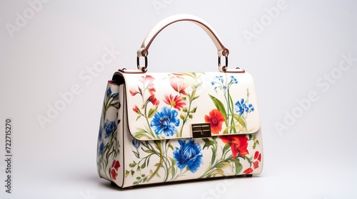 Stylish women handbag purse in White Background 