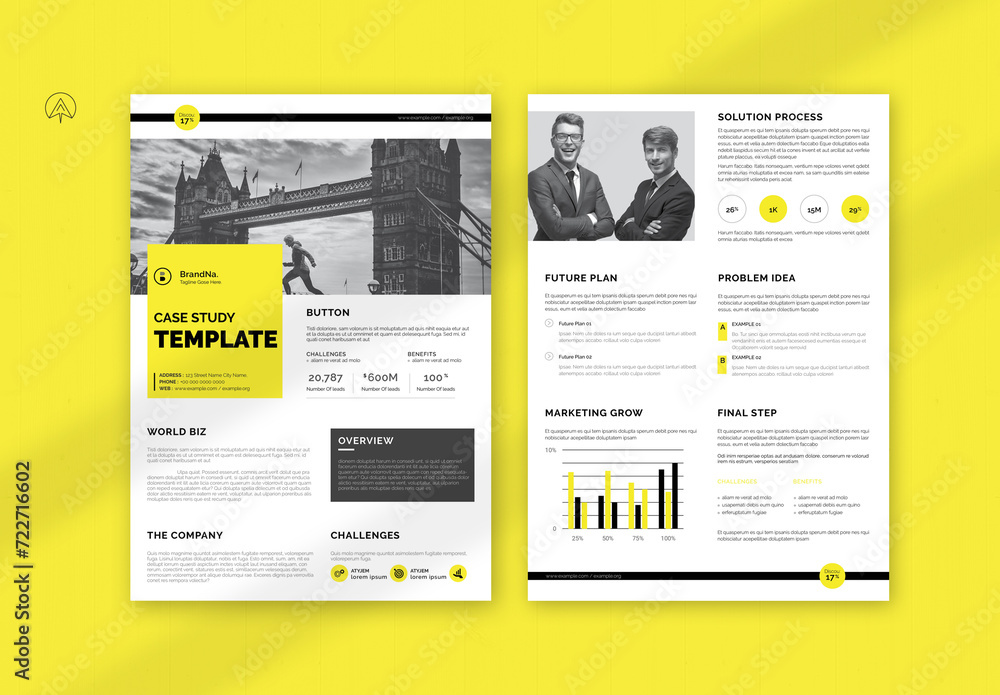 Case Study Template Stock Template | Adobe Stock