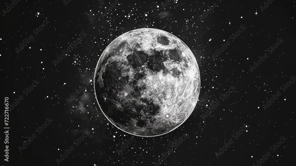hand drawn moon hand drawn moon