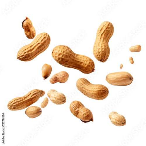 peanuts on white background