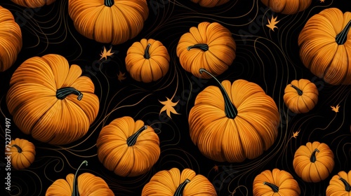 Pattern of pumpkins.