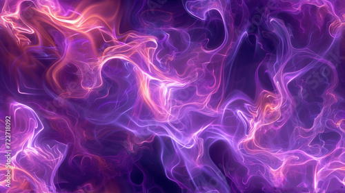  a close up of a purple background with a lot of pink and yellow smoke coming out of the top of it.