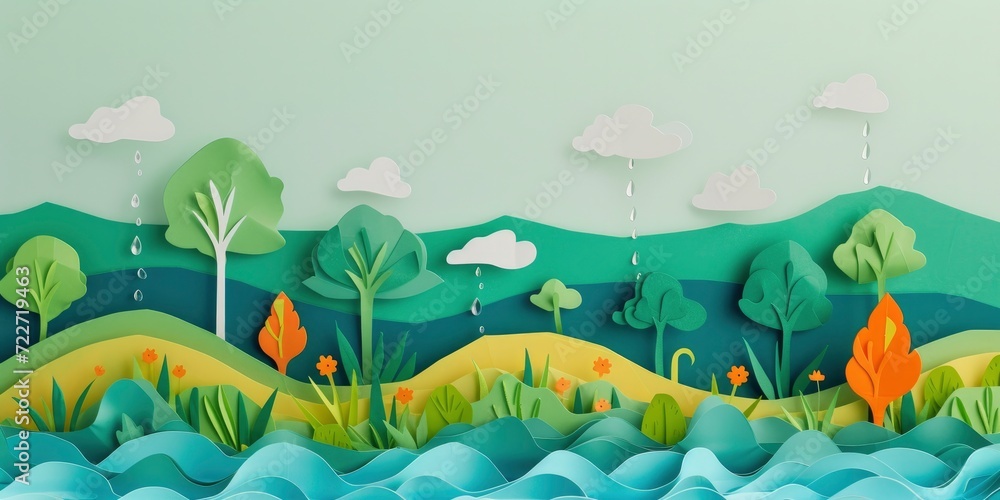Paper Art Harmony, Embracing Ecology for World Water Day