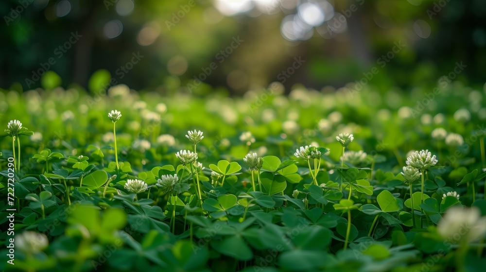 green clover field, spring, charm, luck, summer green clover field, spring, charm, luck, summer