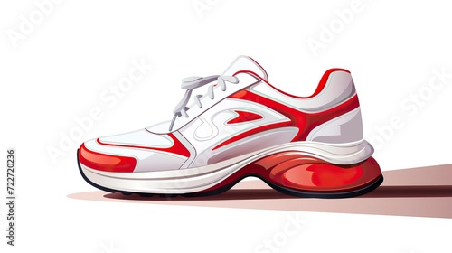 White background cutouts of classic sneakers sport shoe 