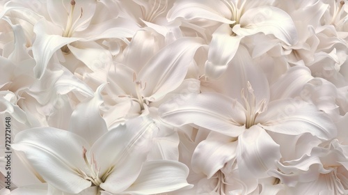  a close up of a bunch of flowers with white flowers in the middle of the picture and one flower in the middle of the picture. © Olga