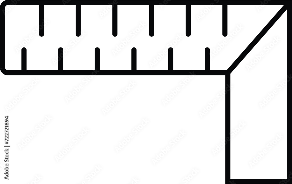 Rounded filled Editable stroke Ruler Icon Rounded filled Editable stroke Ruler Icon
