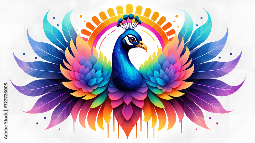 Obraz premium colorful peacock