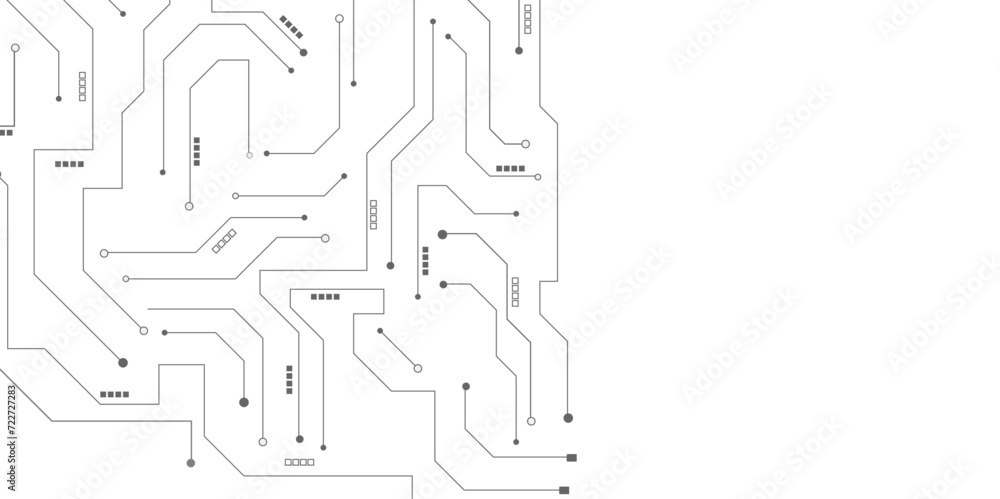 Abstract futuristic circuit board Illustration, Black circuit diagram on white background. High-tech circuit board connection system. Abstract futuristic circuit board Illustration, Black circuit diagram on white background. High-tech circuit board connection system.