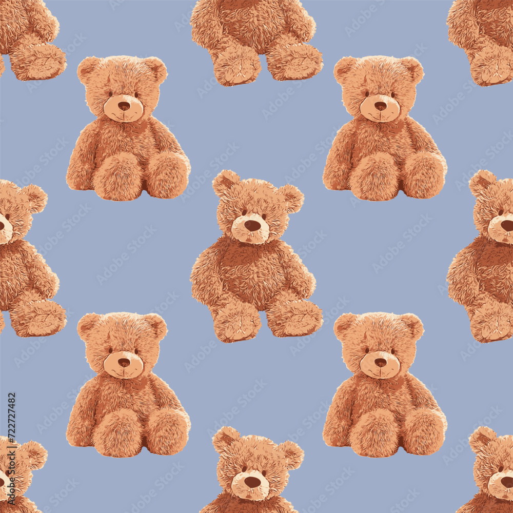 SEAMLESS TEDDY BEAR PATTERN 124 SEAMLESS TEDDY BEAR PATTERN 124