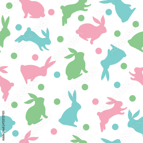 seamless pattern with rabbits