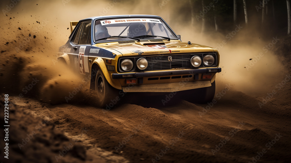 
Capture the excitement of a motorsport rally with a blurred background that conveys the thrill of off-road racing.