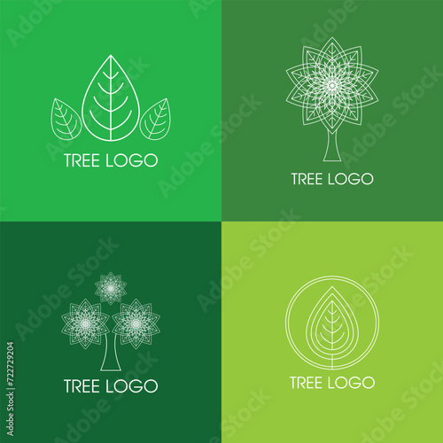 Tree Logos. Nature Logo. Green Logo.