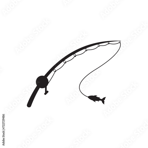 Fishing logo icon design vector illustration