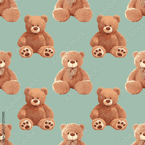 SEAMLESS TEDDY BEAR PATTERN 130