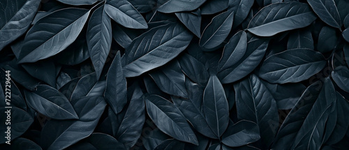 Dark Foliage Texture Background with Lush Leaves. Generative AI. 