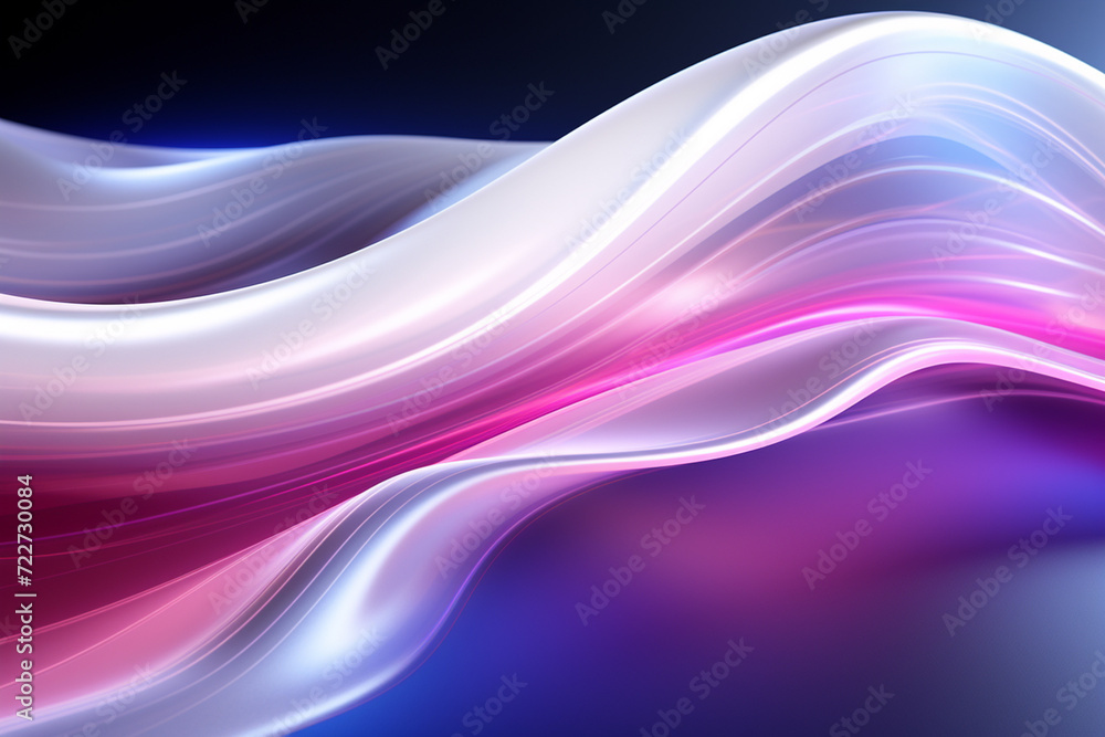 Naklejka premium Colorful Abstract Neon Wave Background created with Generative AI