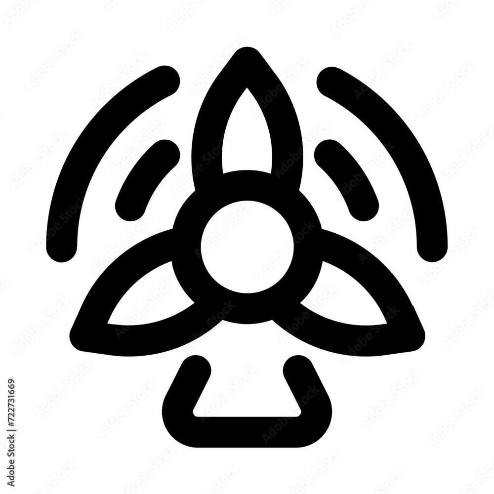 Wind Turbine Line Icon