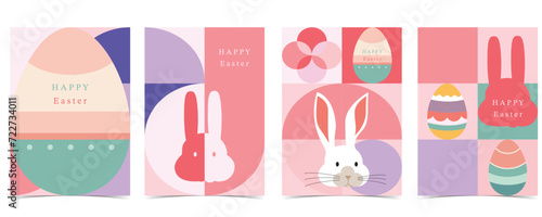 Easter day background for vertical a4 design with geometric style