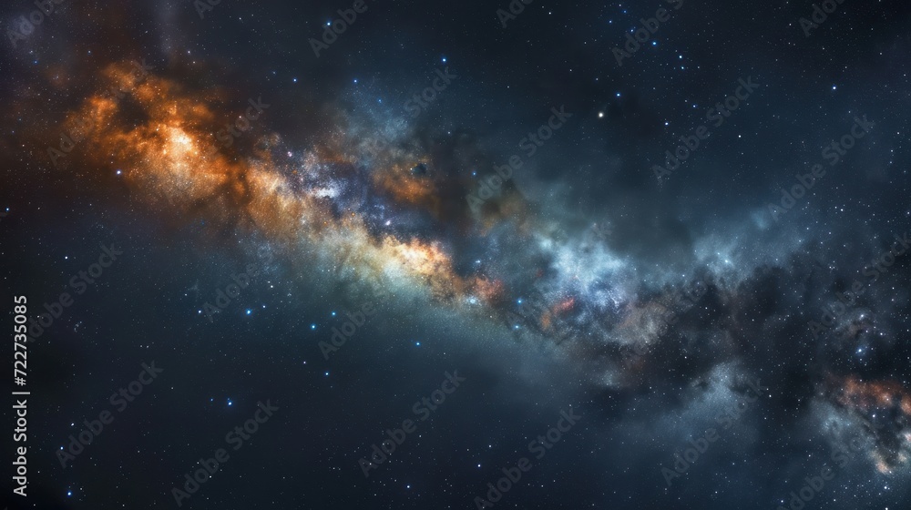  an image of a space scene with a very large star in the middle of the picture and a very bright star in the middle of the picture.