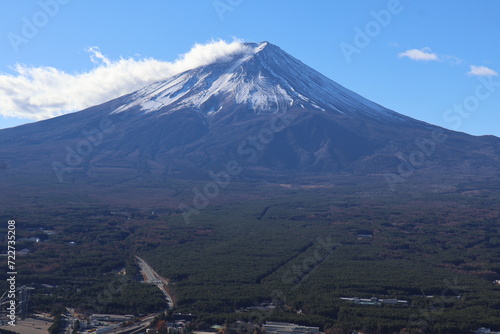 December 1, 2023: Viewing Mount Fuji at Tenjozan Park, Japan