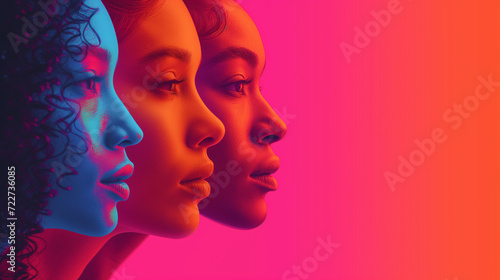 person in a woman head, International woman day concept photo