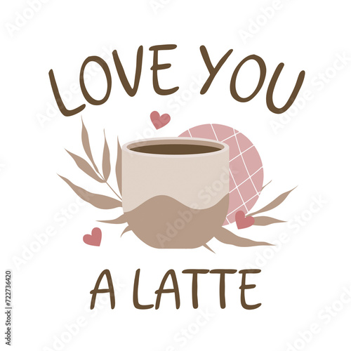 cup of coffee ilove alatte png file photo
