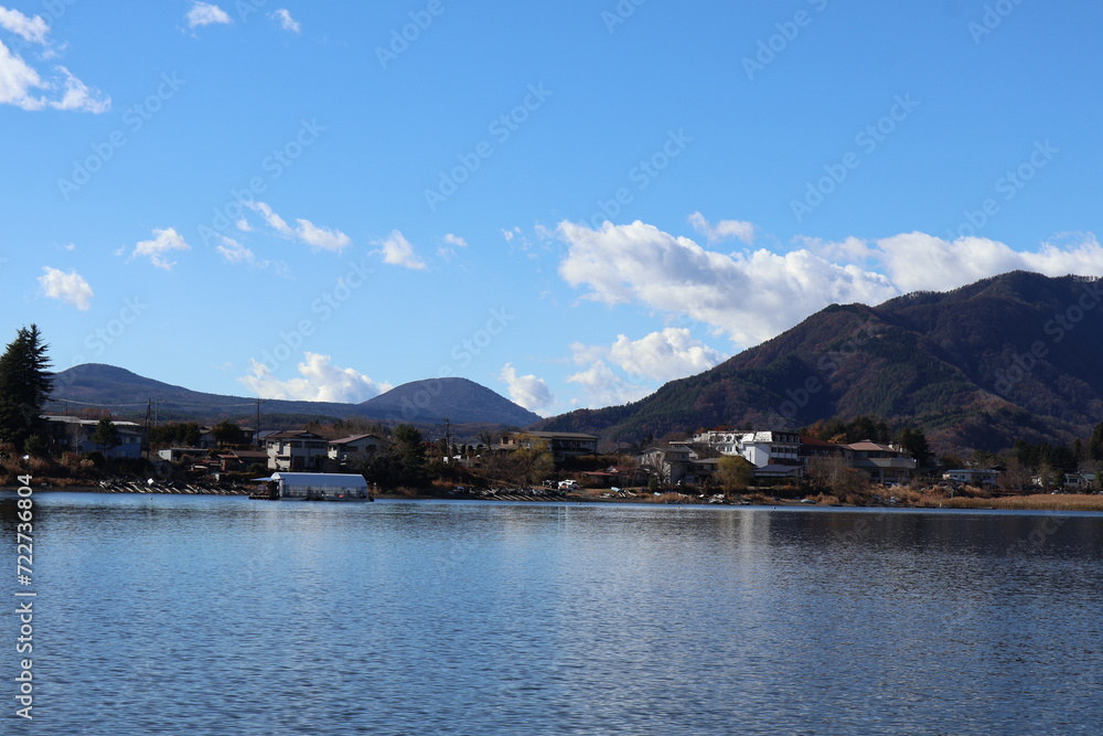December 1, 2023: Viewing Mount Fuji at Lake Kawaguchi, Japan December 1, 2023: Viewing Mount Fuji at Lake Kawaguchi, Japan