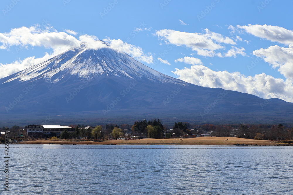 December 1, 2023: Viewing Mount Fuji at Lake Kawaguchi, Japan December 1, 2023: Viewing Mount Fuji at Lake Kawaguchi, Japan