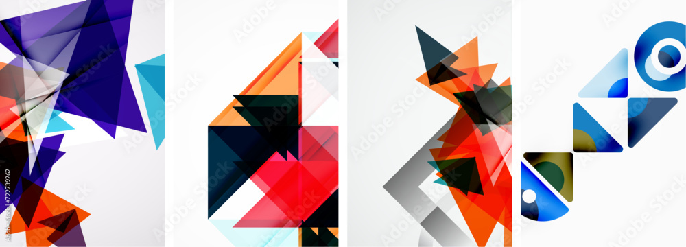 Triangle poster set for wallpaper, business card, cover, poster, banner, brochure, header, website Triangle poster set for wallpaper, business card, cover, poster, banner, brochure, header, website